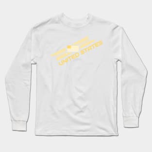 United States Gold Flag Team Shirt Long Sleeve T-Shirt